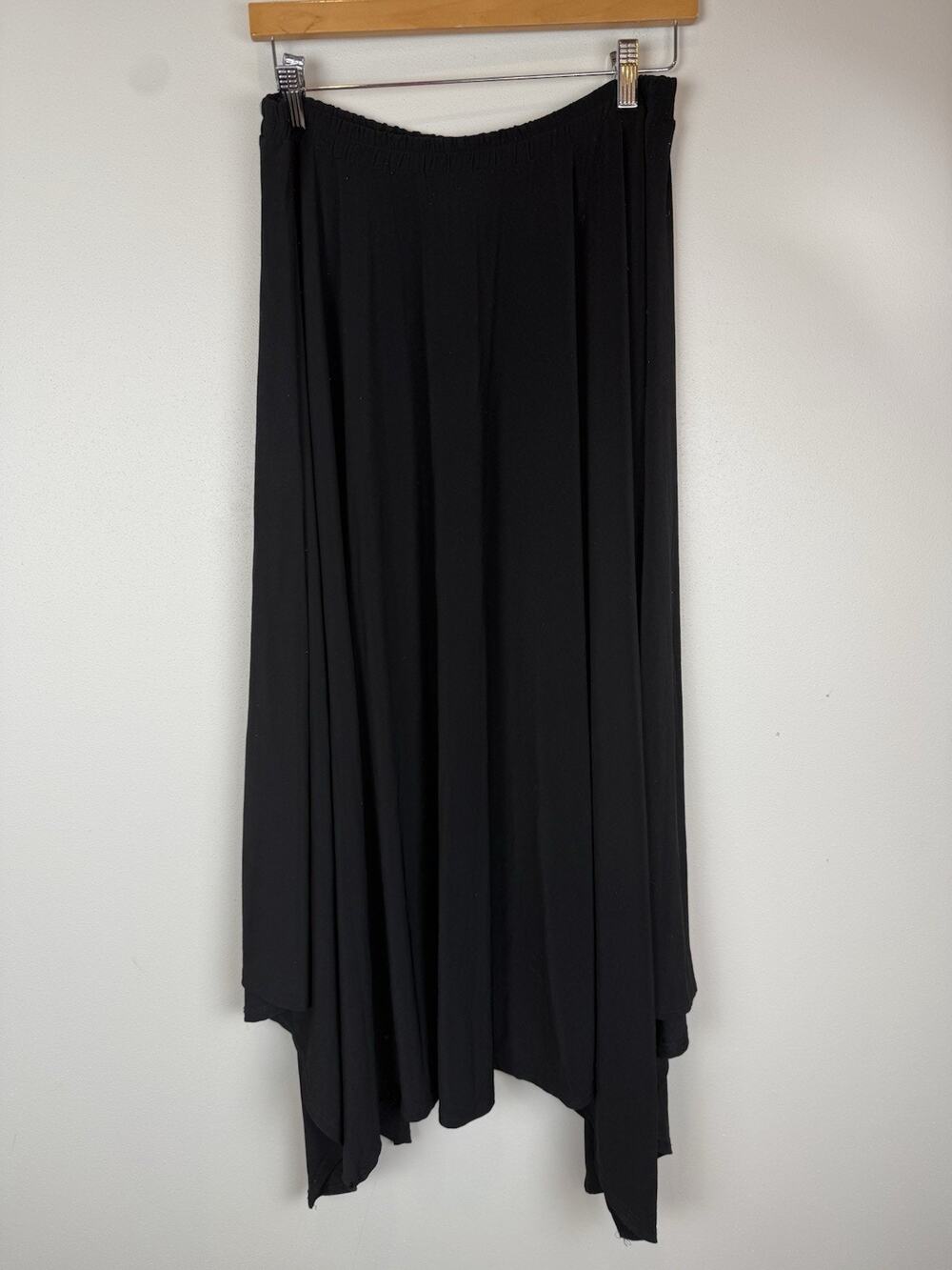 Planet Lauren G Skirt Womens Sz 1 Medium Black Asymmetrical Midi Whimsical